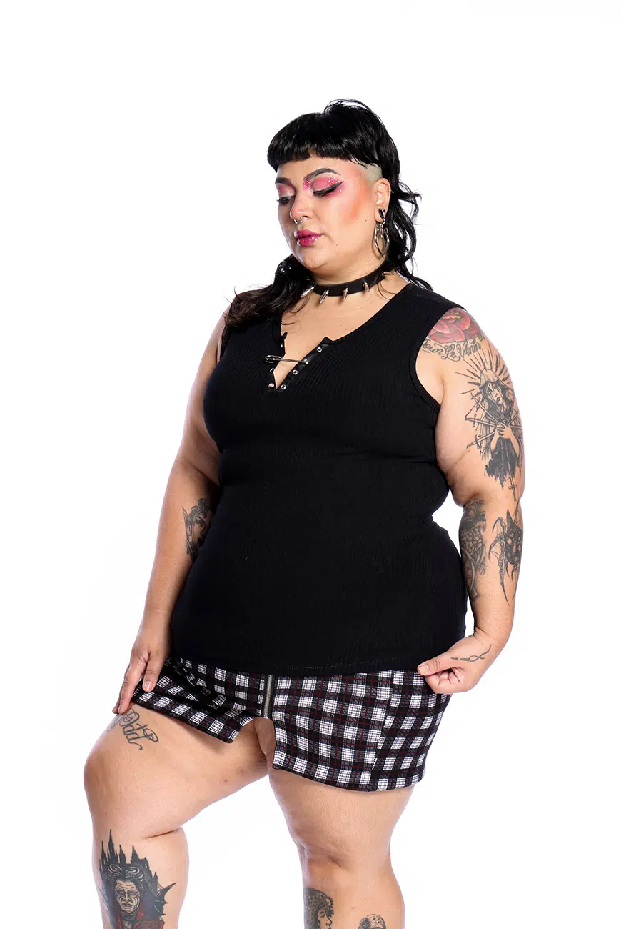 Blusa Canelada Alfinetes Nana - Imagem 8