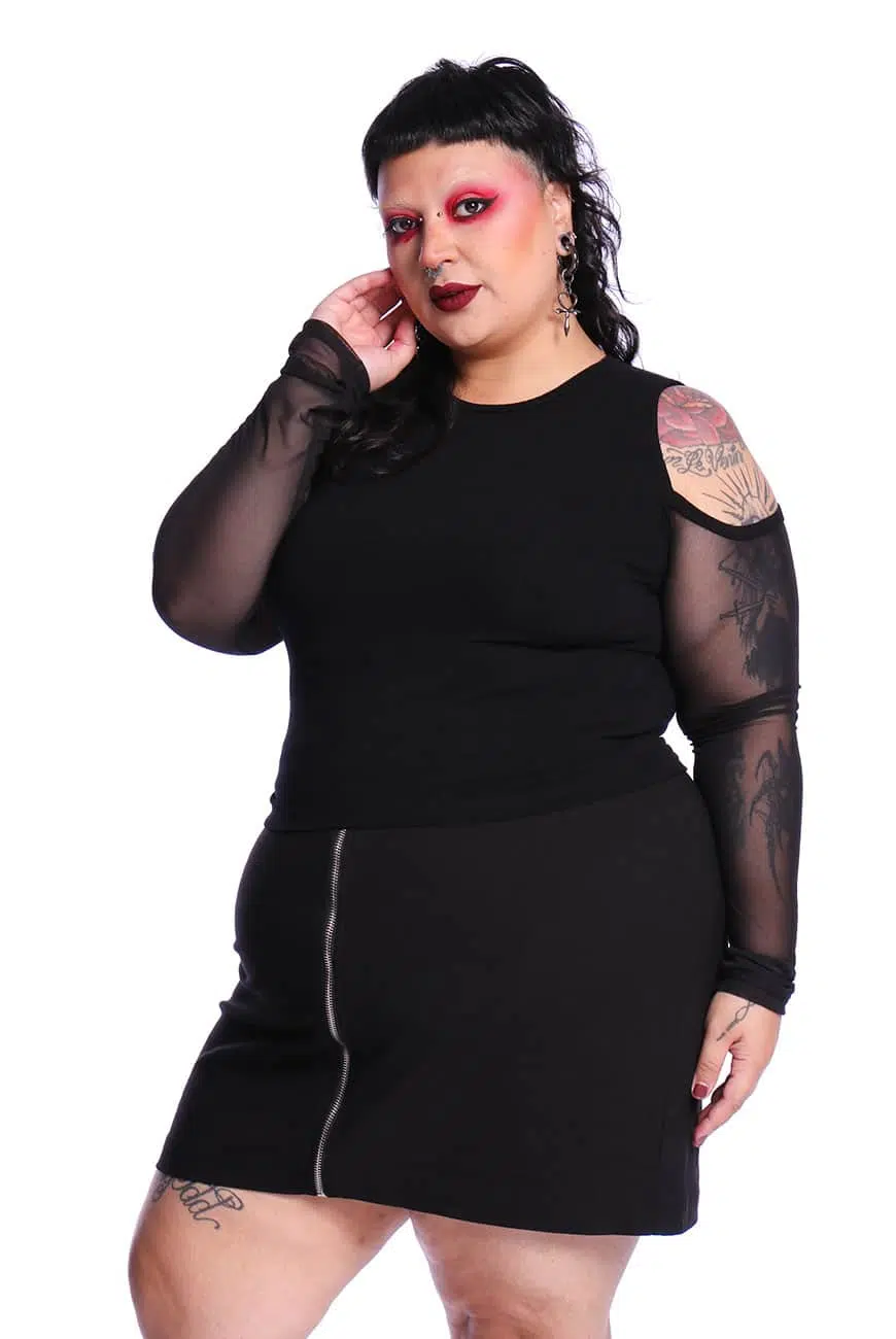 Blusa Canelada Ombro a Ombro Selkie - Imagem 5