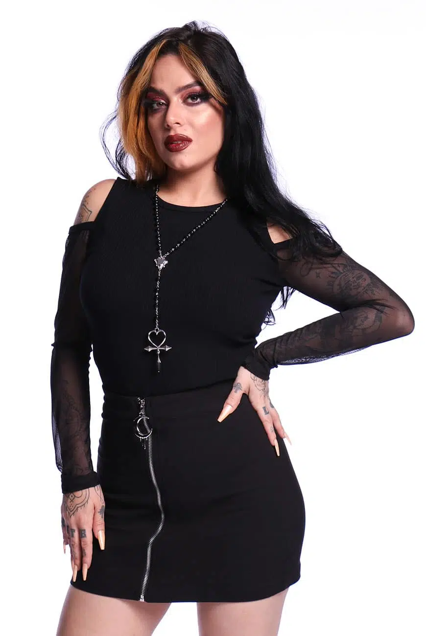 Blusa Canelada Ombro a Ombro Selkie - Imagem 4