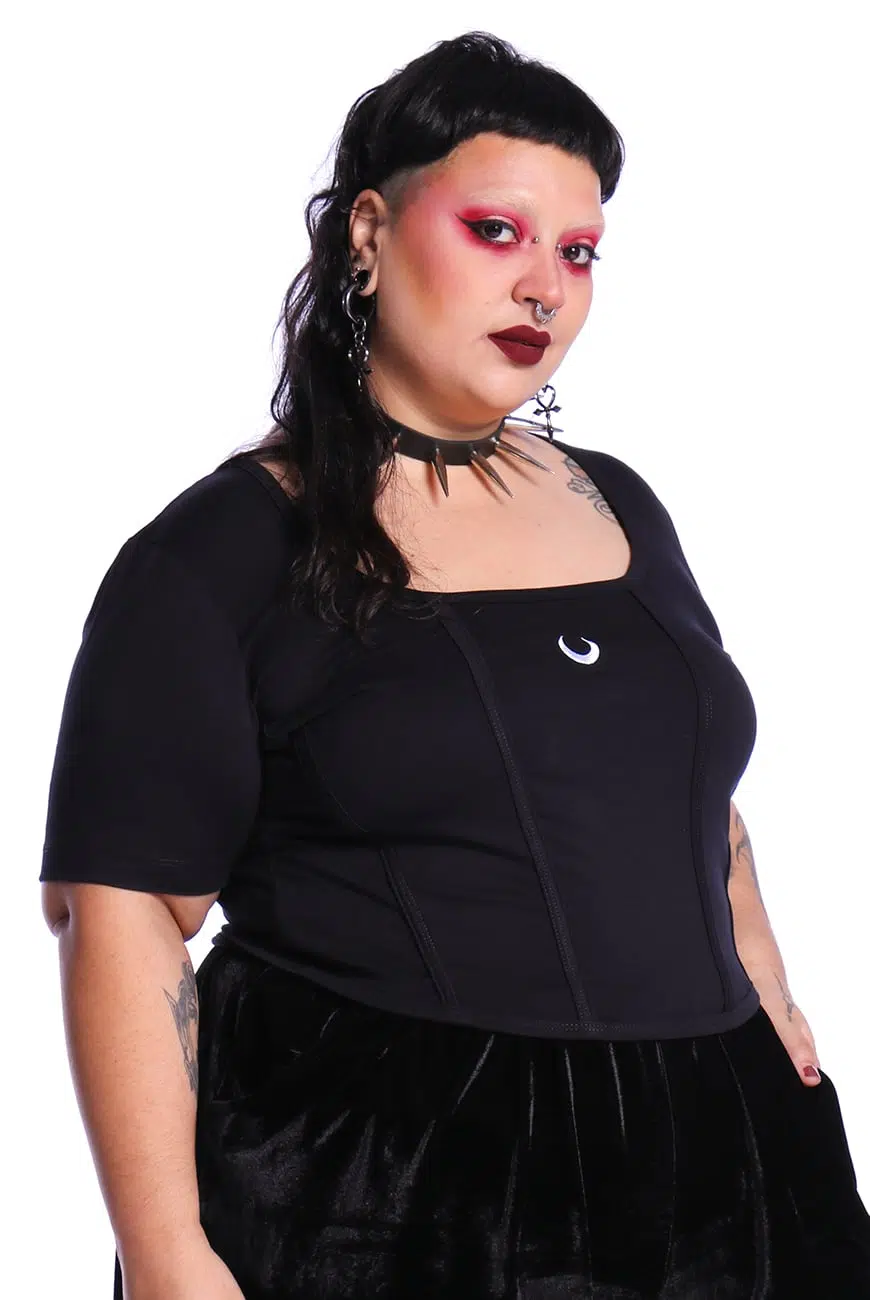 Blusa Corpete Preta Akasha - Imagem 7