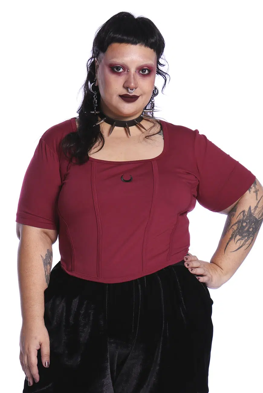 Blusa Corpete Vinho Akasha - Imagem 3