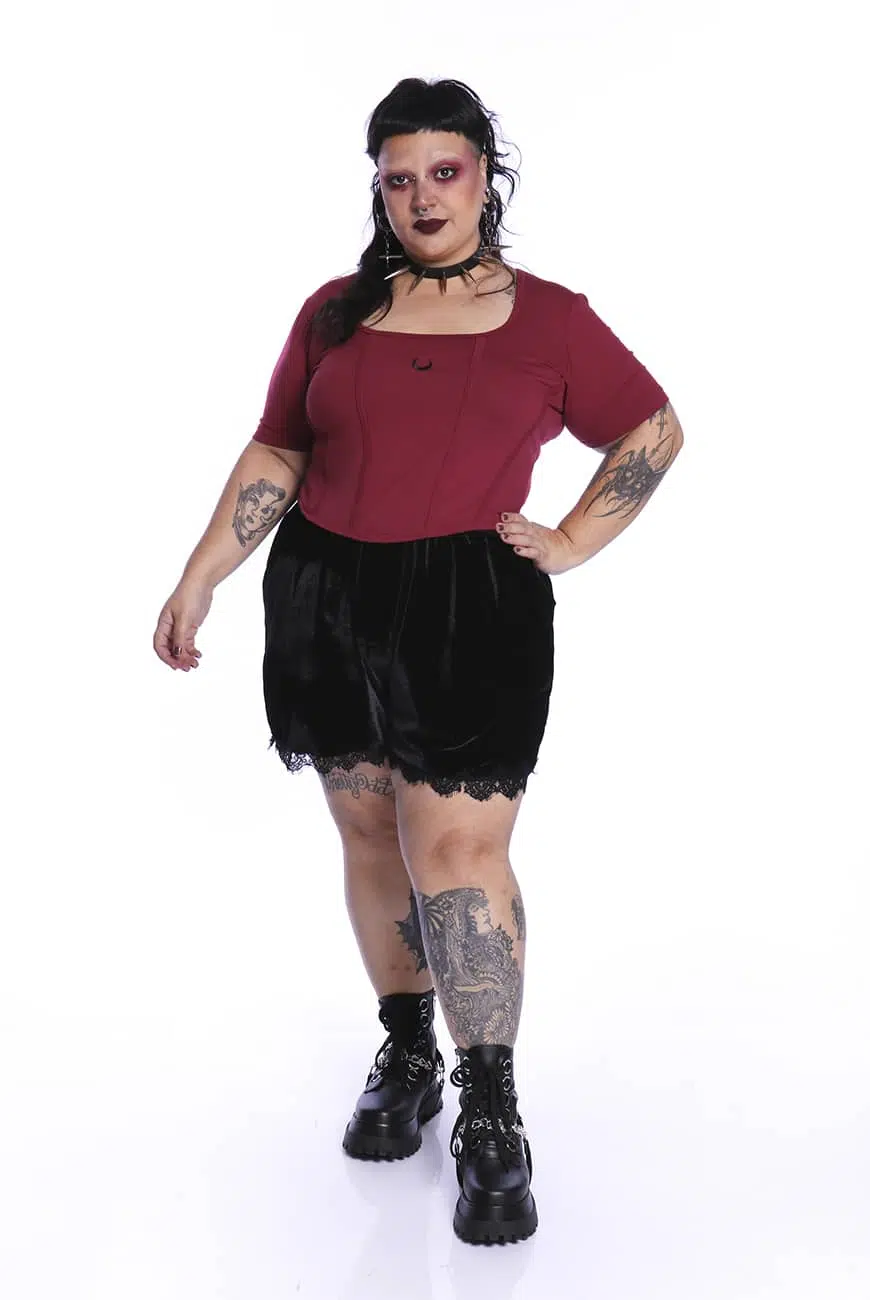 Blusa Corpete Vinho Akasha - Imagem 8