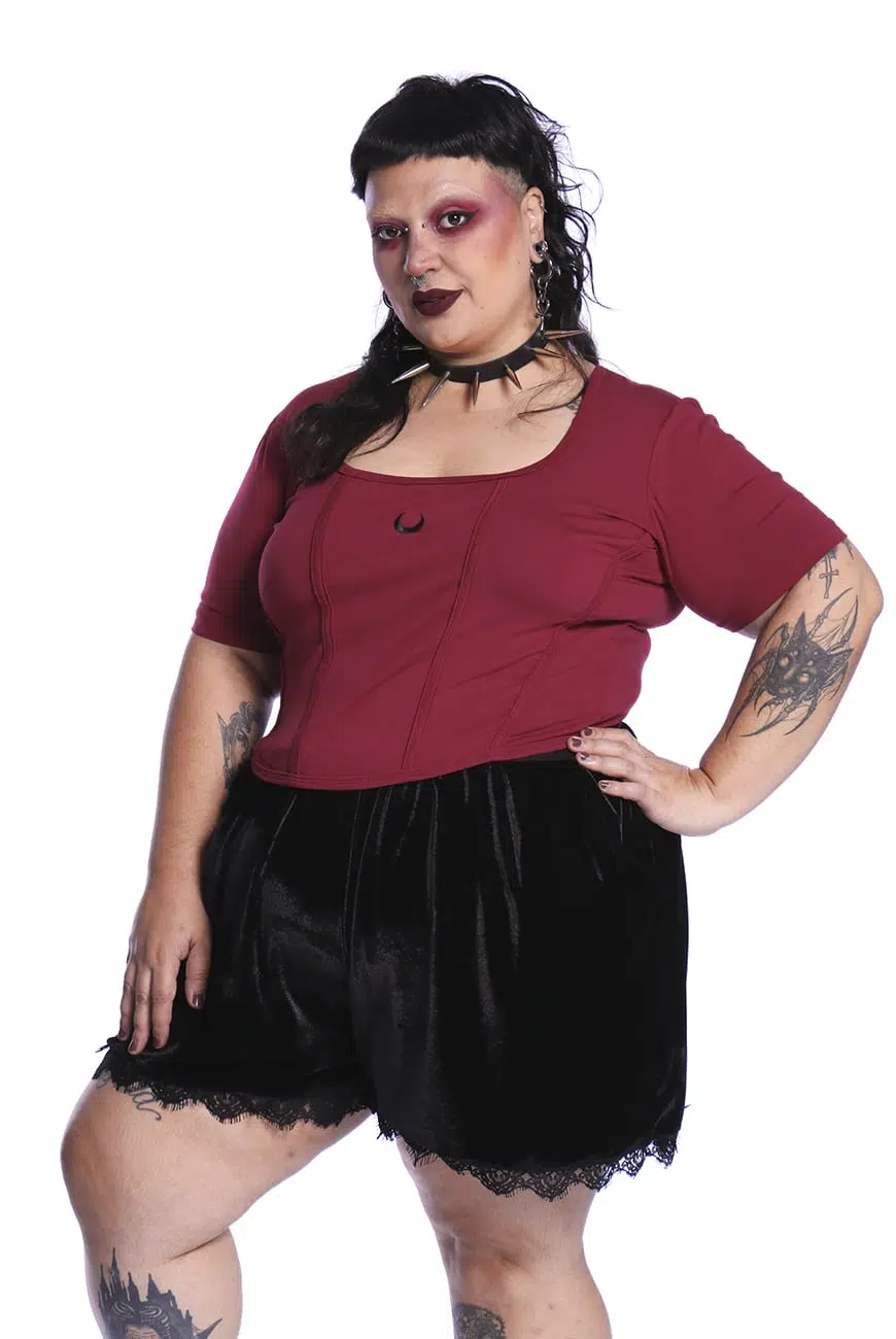 Blusa Corpete Vinho Akasha - Imagem 6