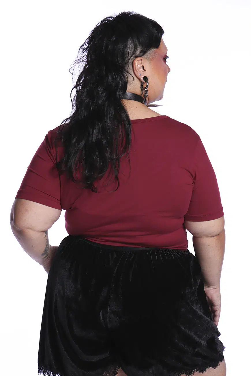 Blusa Corpete Vinho Akasha - Imagem 4