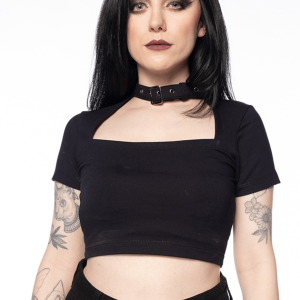 Blusa Cropped Choker Flux