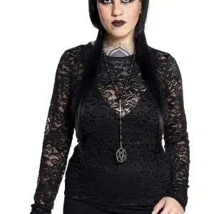 Blusa Manga Longa Shadow Renda