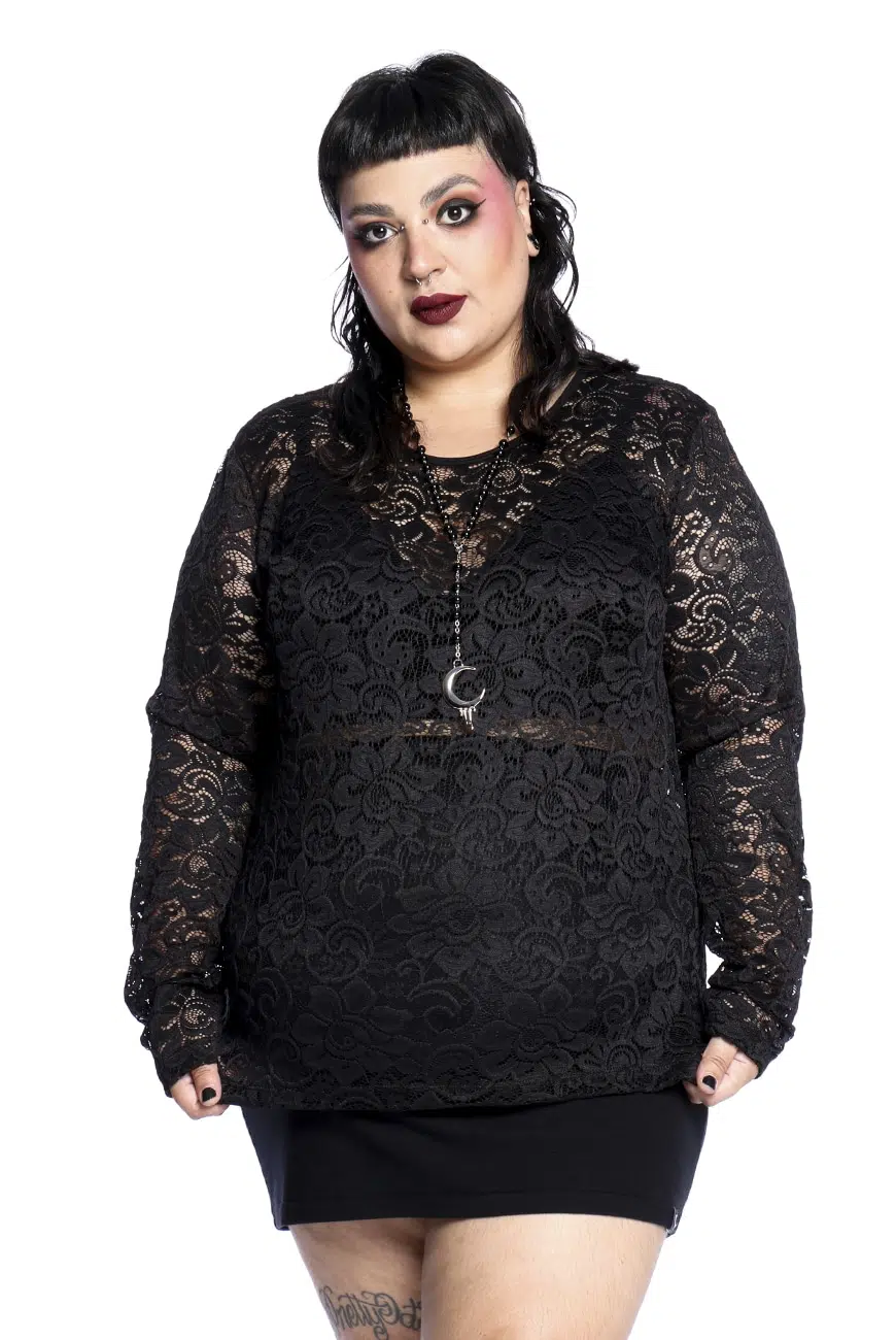 Blusa Manga Longa Shadow Renda - Imagem 3
