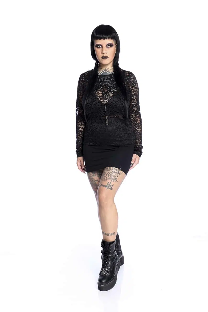 Blusa Manga Longa Shadow Renda - Imagem 4