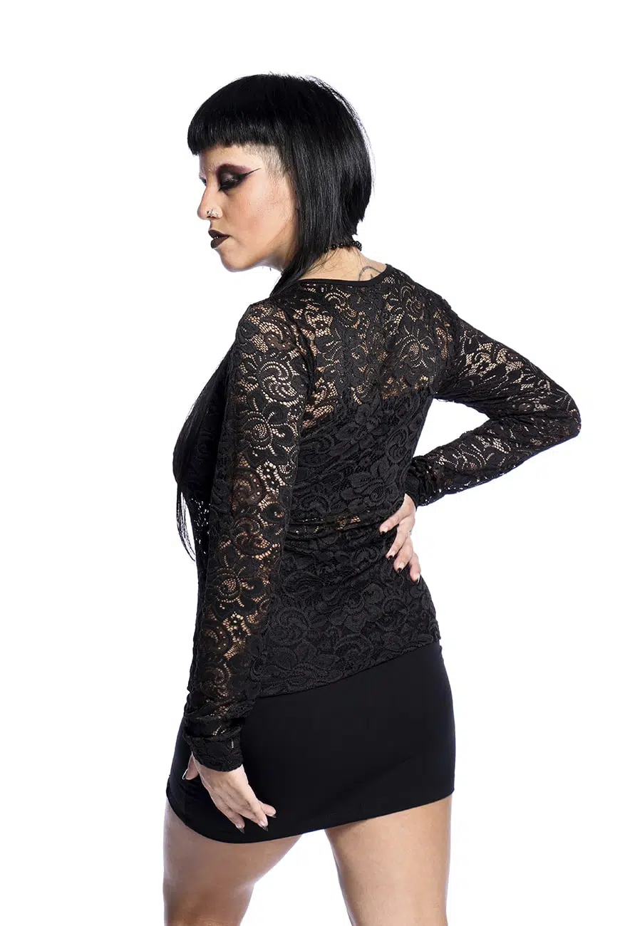 Blusa Manga Longa Shadow Renda - Imagem 8