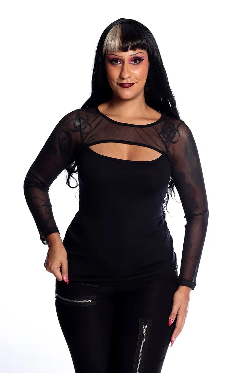 Blusa Manga Longa Siren Tule - Imagem 1