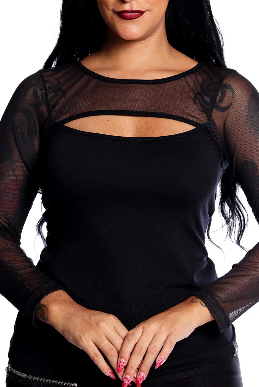 Blusa Manga Longa Siren Tule - Imagem 9