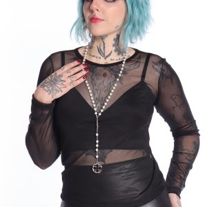 Blusa Manga Longa Tule Shadow