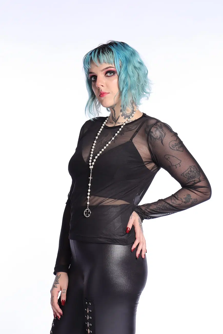 Blusa Manga Longa Tule Shadow - Imagem 5