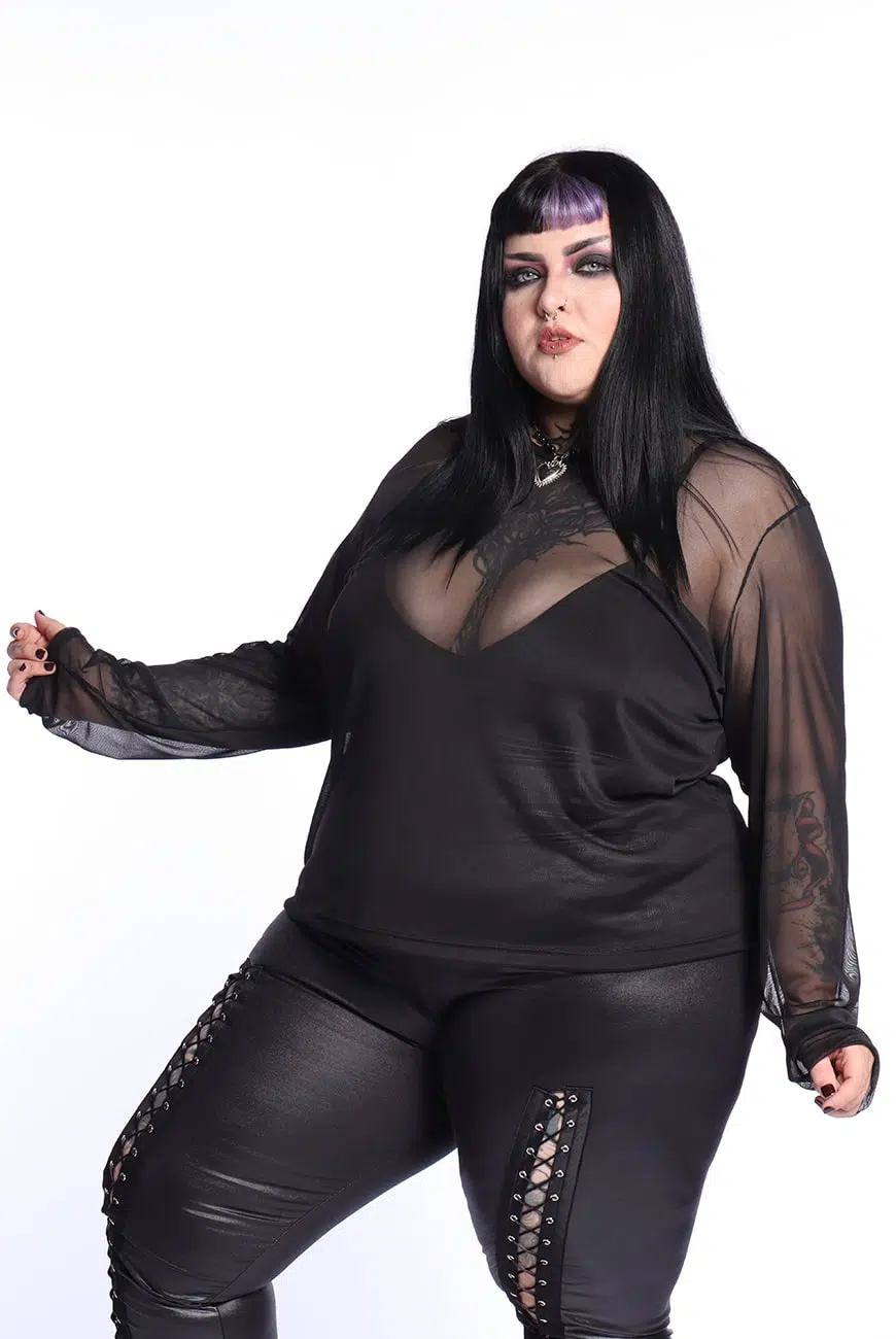 Blusa Manga Longa Tule Shadow - Imagem 6