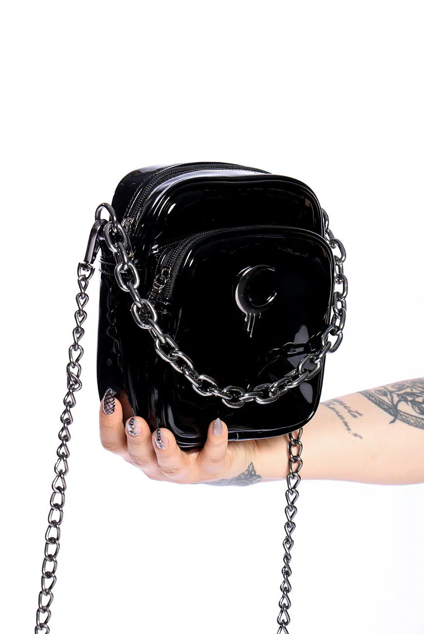 Bolsa Transversal Correntes New Moon Verniz - Imagem 3