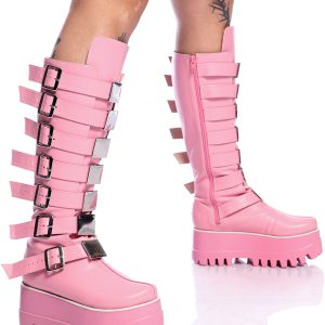 Bota Cano Alto Neuromancer Rosa