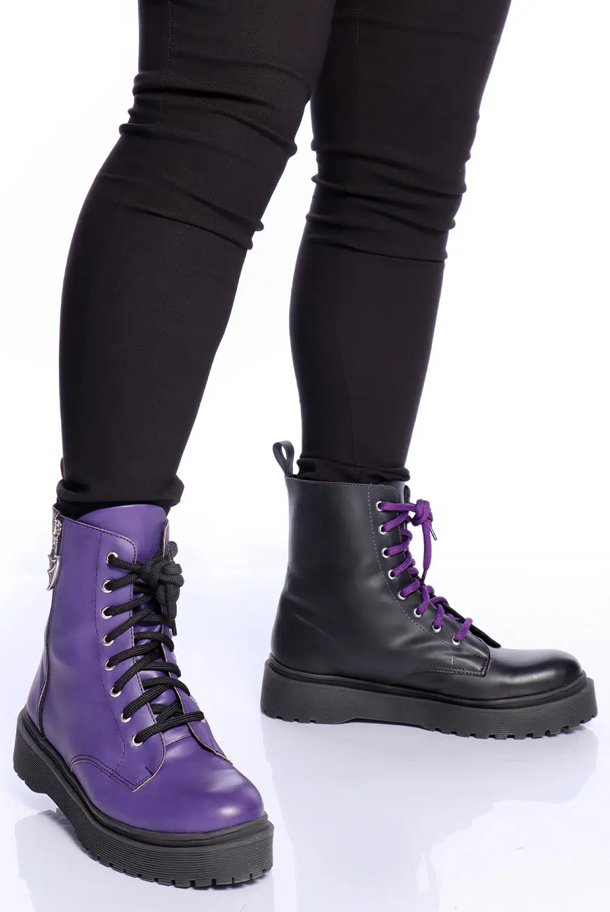Bota Coturno Preto e Roxo Corpse - Imagem 3