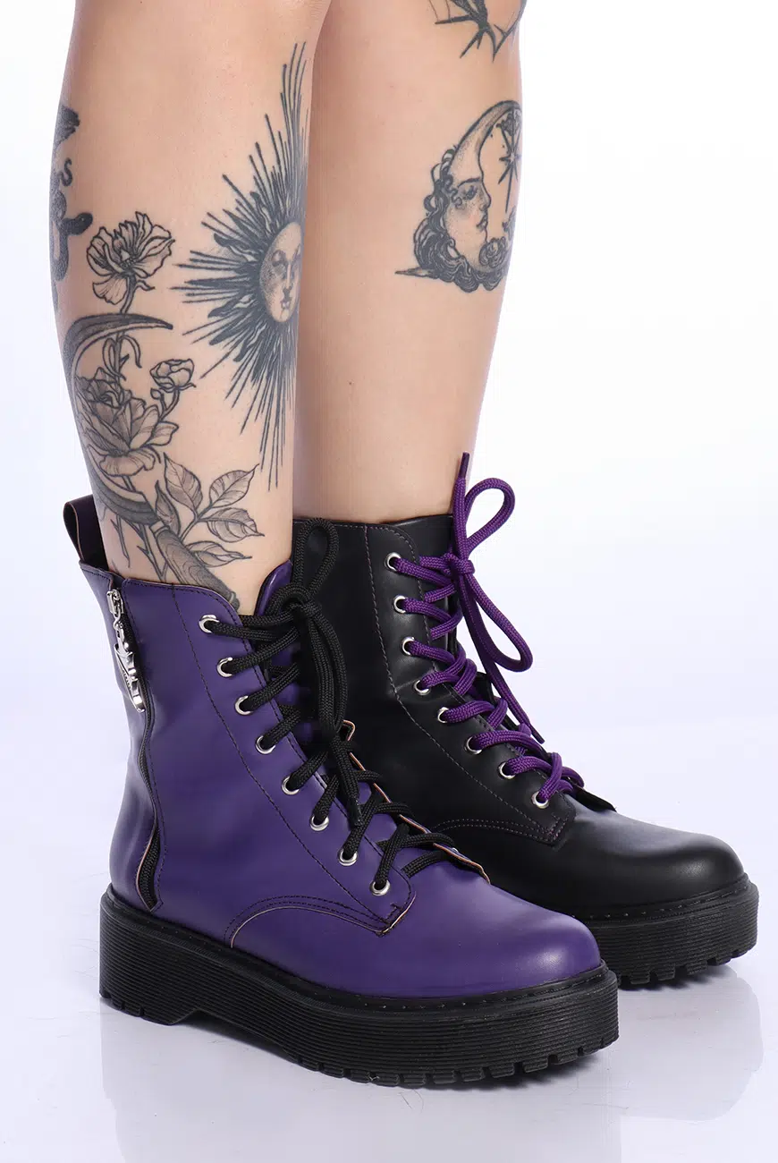 Bota Coturno Preto e Roxo Corpse - Imagem 4