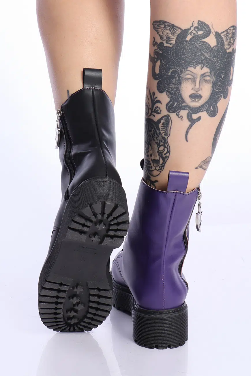 Bota Coturno Preto e Roxo Corpse - Imagem 6