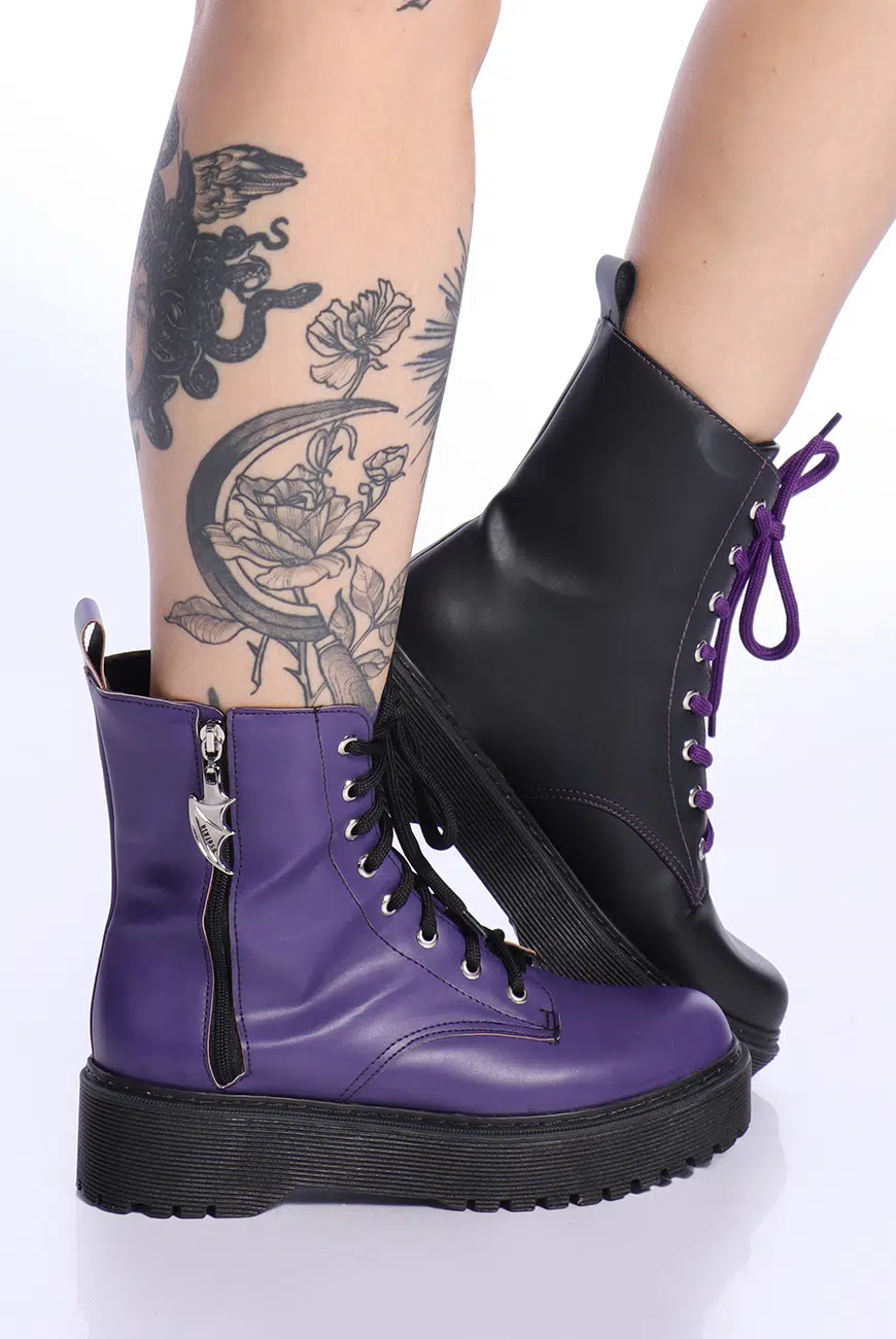 Bota Coturno Preto e Roxo Corpse - Imagem 10