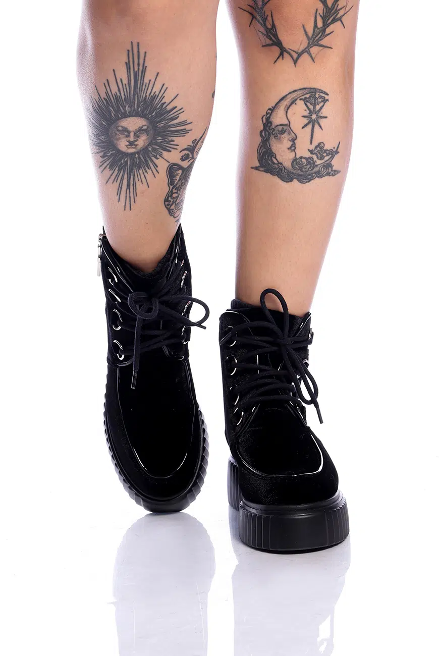 Bota Creeper Veludo Weirdo - Imagem 4