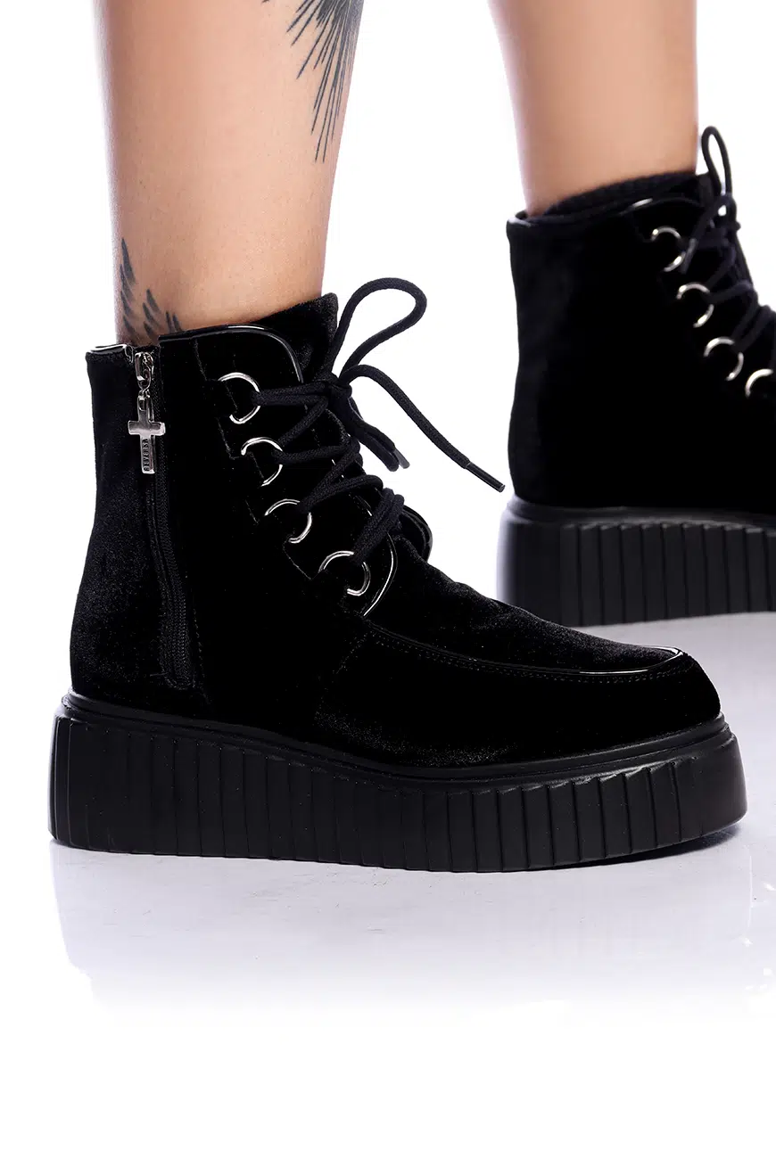Bota Creeper Veludo Weirdo - Imagem 7