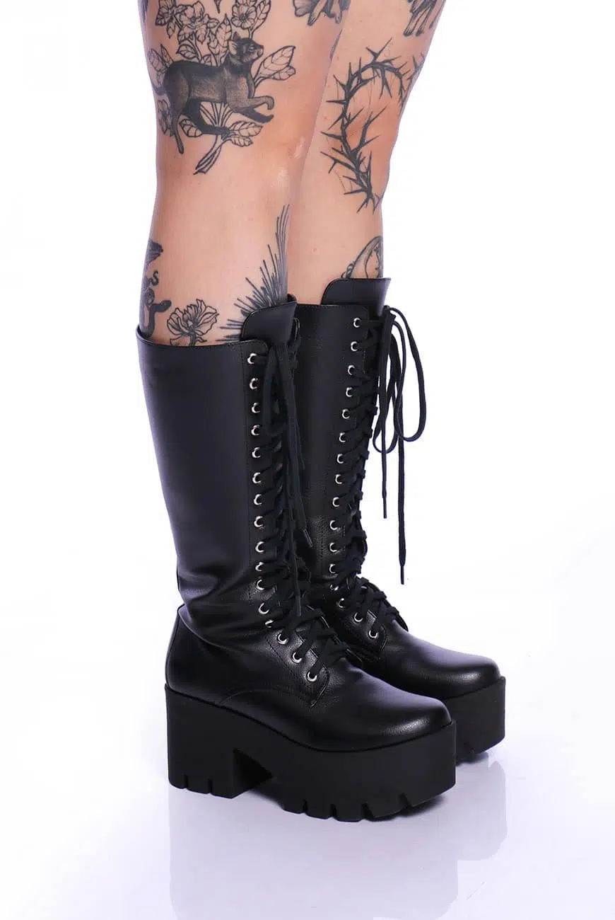Bota Plataforma Cano Alto Disco Hell - Imagem 3