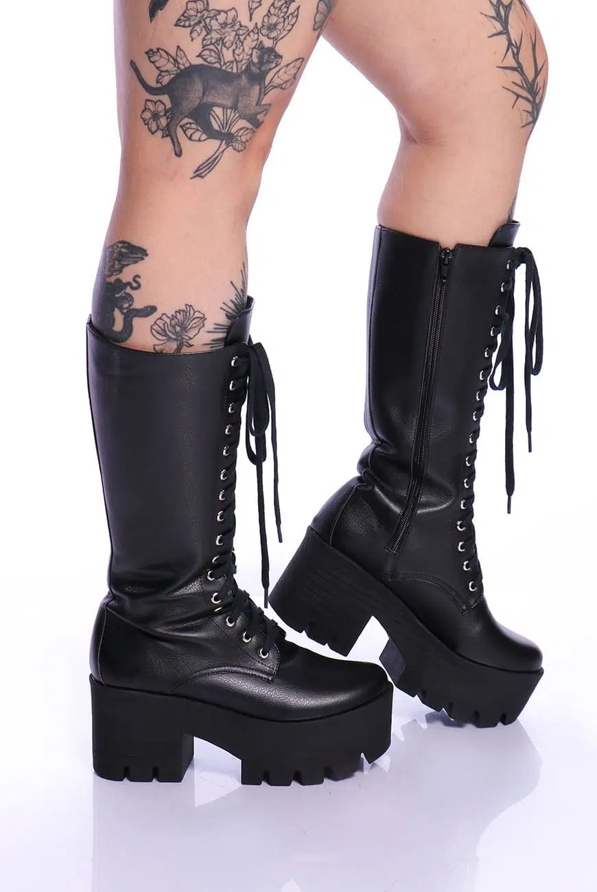 Bota Plataforma Cano Alto Disco Hell - Imagem 5