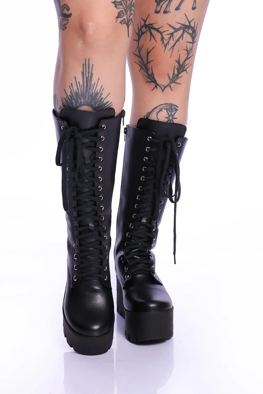 Bota Plataforma Cano Alto Disco Hell - Imagem 6