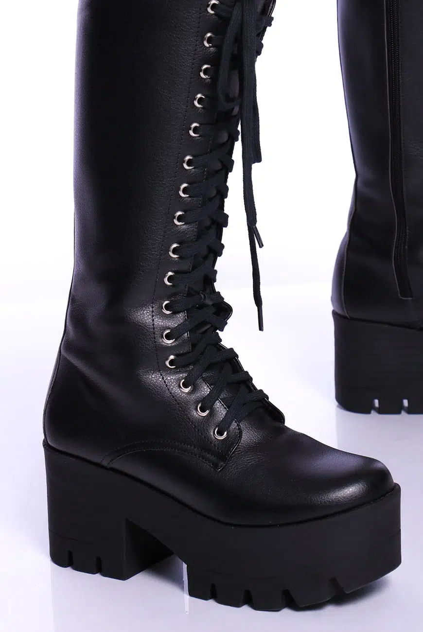 Bota Plataforma Cano Alto Disco Hell - Imagem 7