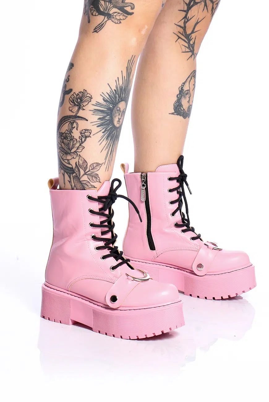 Bota Coturno Plataforma Rosa Moon Eternal - Imagem 1