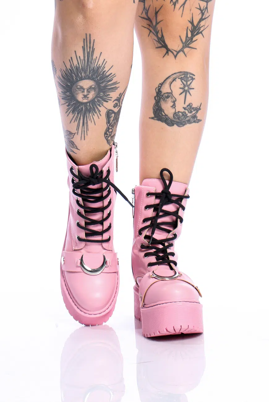 Bota Coturno Plataforma Rosa Moon Eternal - Imagem 4