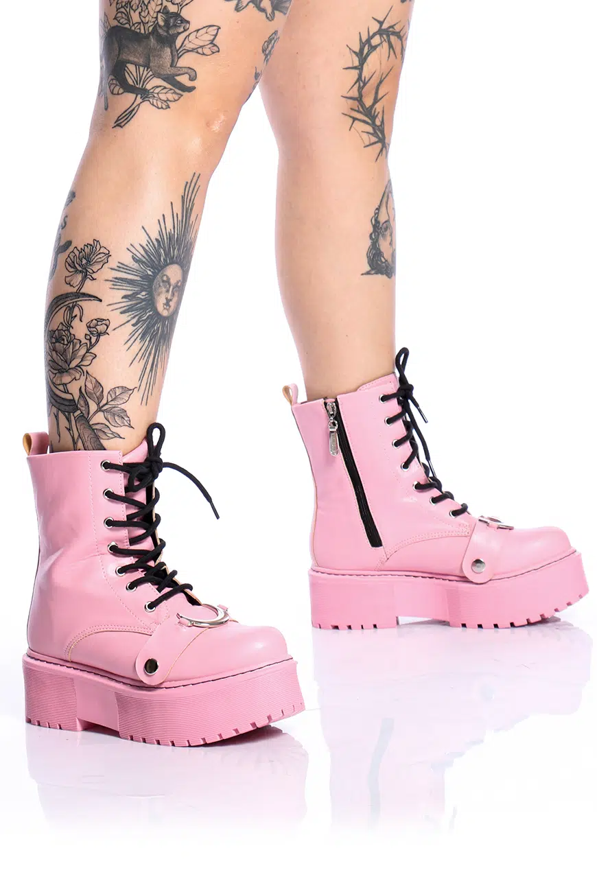 Bota Coturno Plataforma Rosa Moon Eternal - Imagem 6