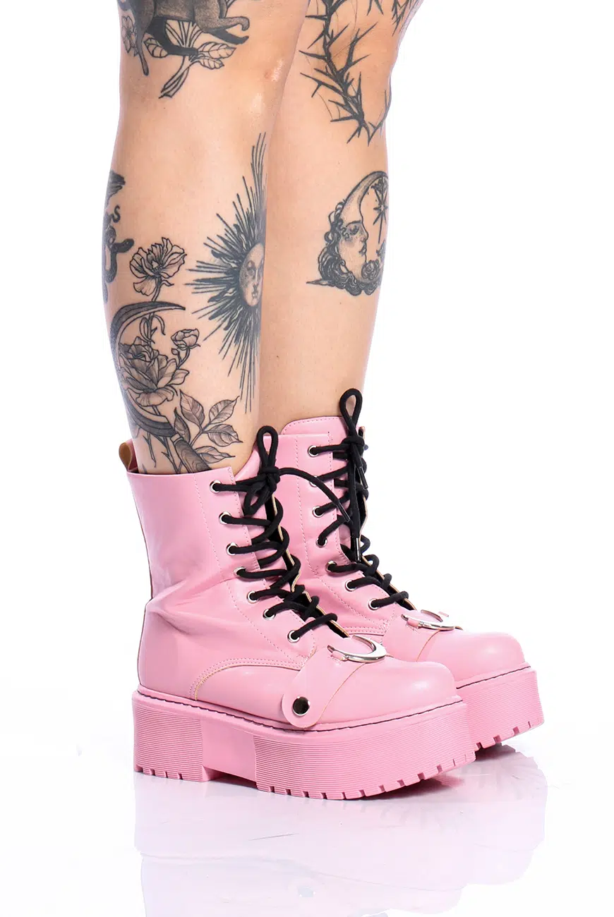 Bota Coturno Plataforma Rosa Moon Eternal - Imagem 2