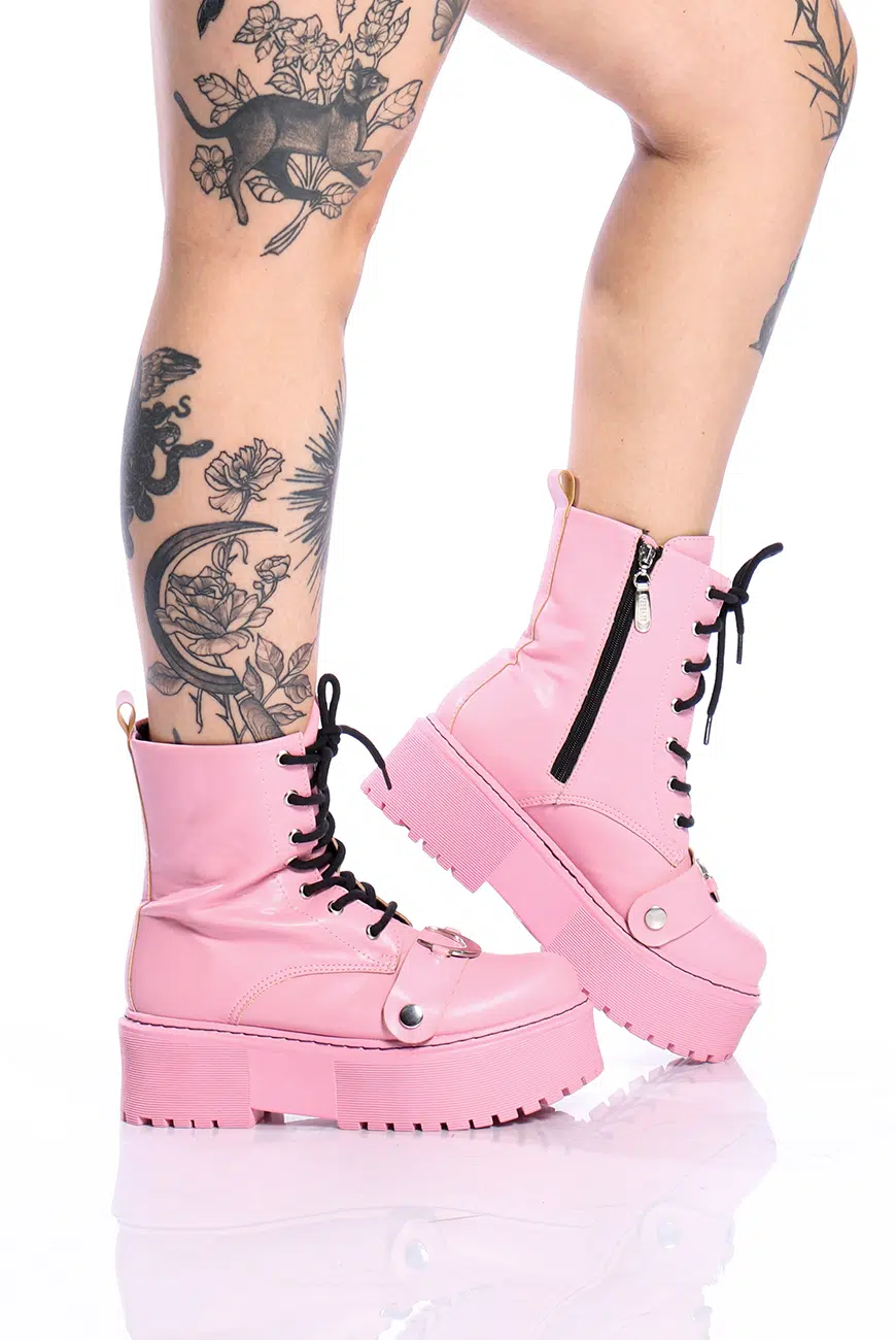 Bota Coturno Plataforma Rosa Moon Eternal - Imagem 8