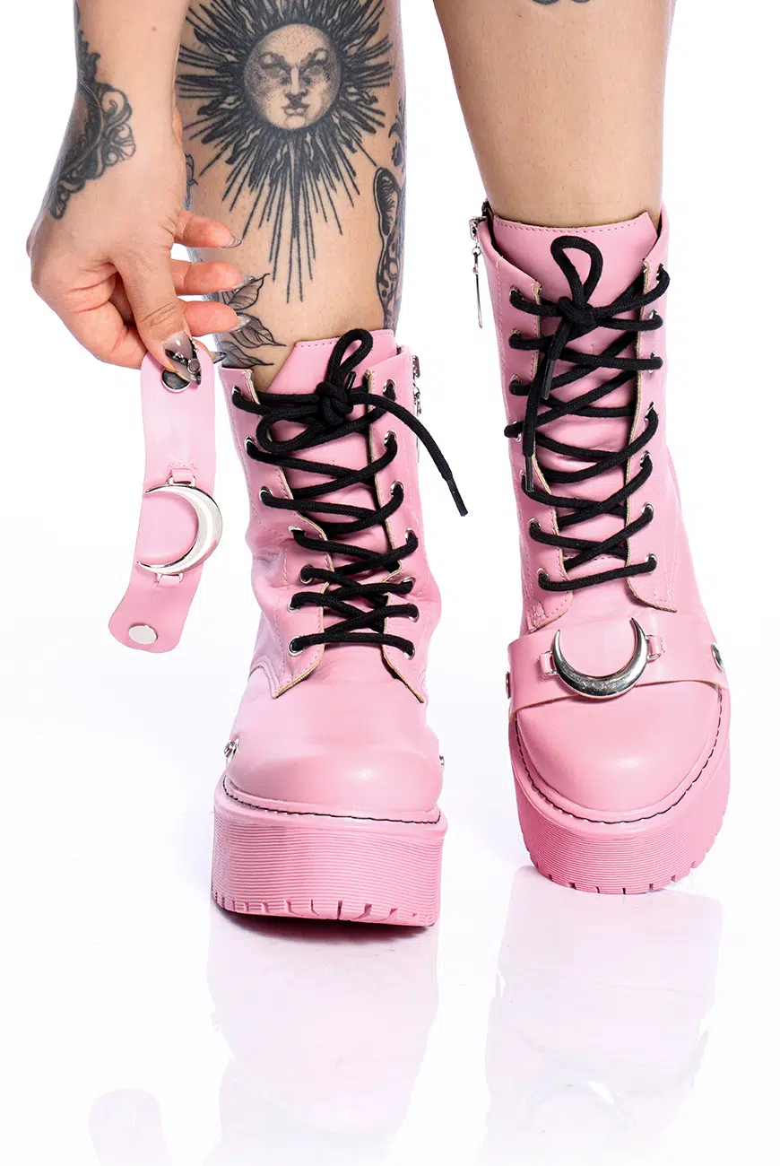 Bota Coturno Plataforma Rosa Moon Eternal - Imagem 10