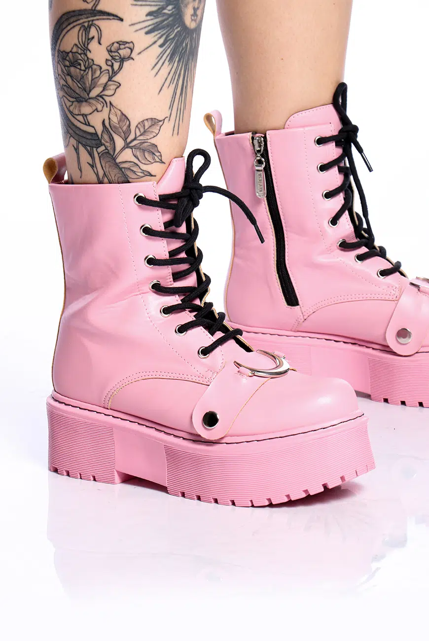 Bota Coturno Plataforma Rosa Moon Eternal - Imagem 11