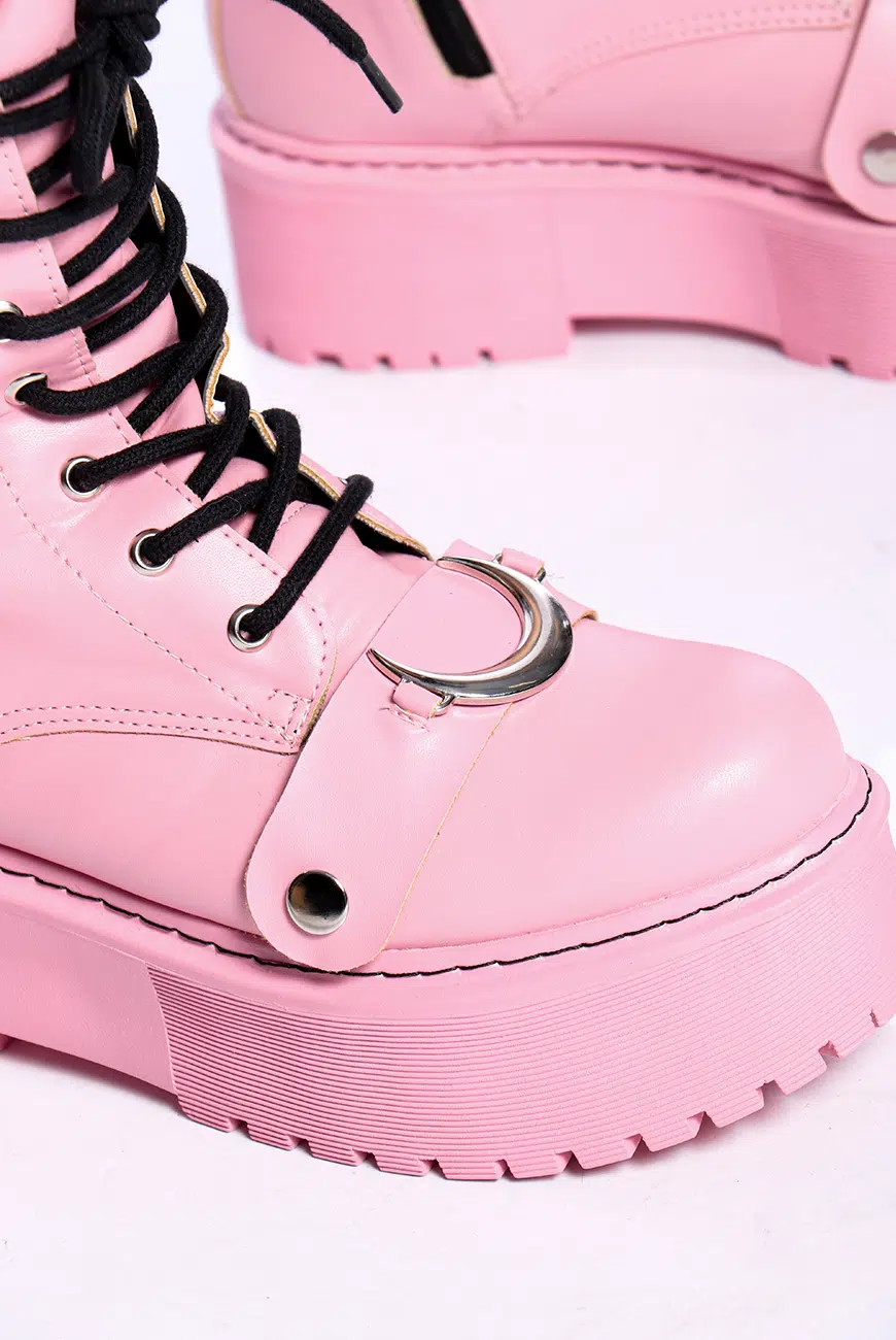 Bota Coturno Plataforma Rosa Moon Eternal - Imagem 12