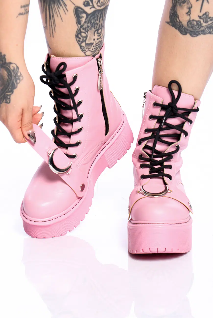 Bota Coturno Plataforma Rosa Moon Eternal - Imagem 13