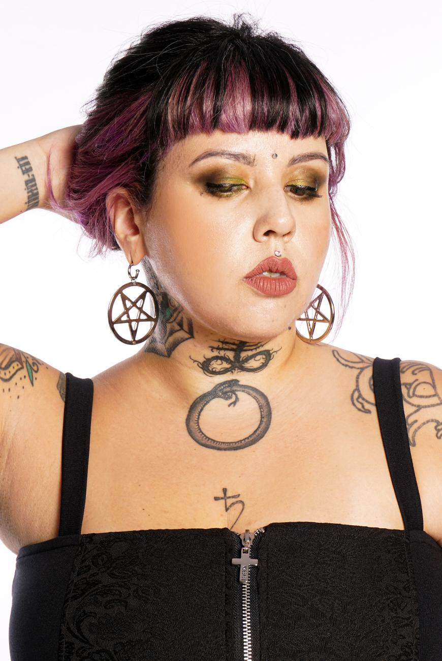 Brinco Pentagrama Invertido Ritual - Imagem 2