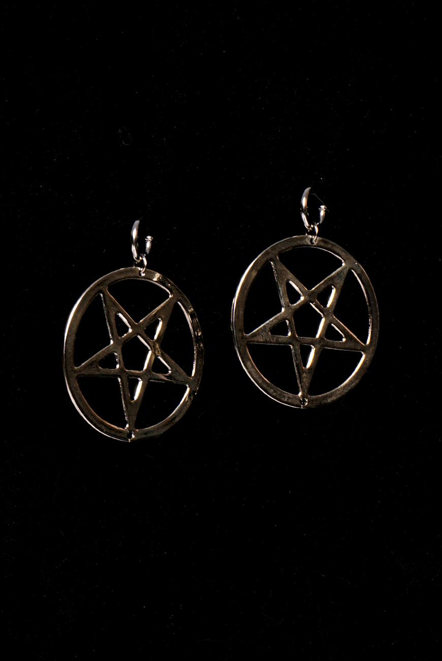 Brinco Pentagrama Invertido Ritual - Imagem 1