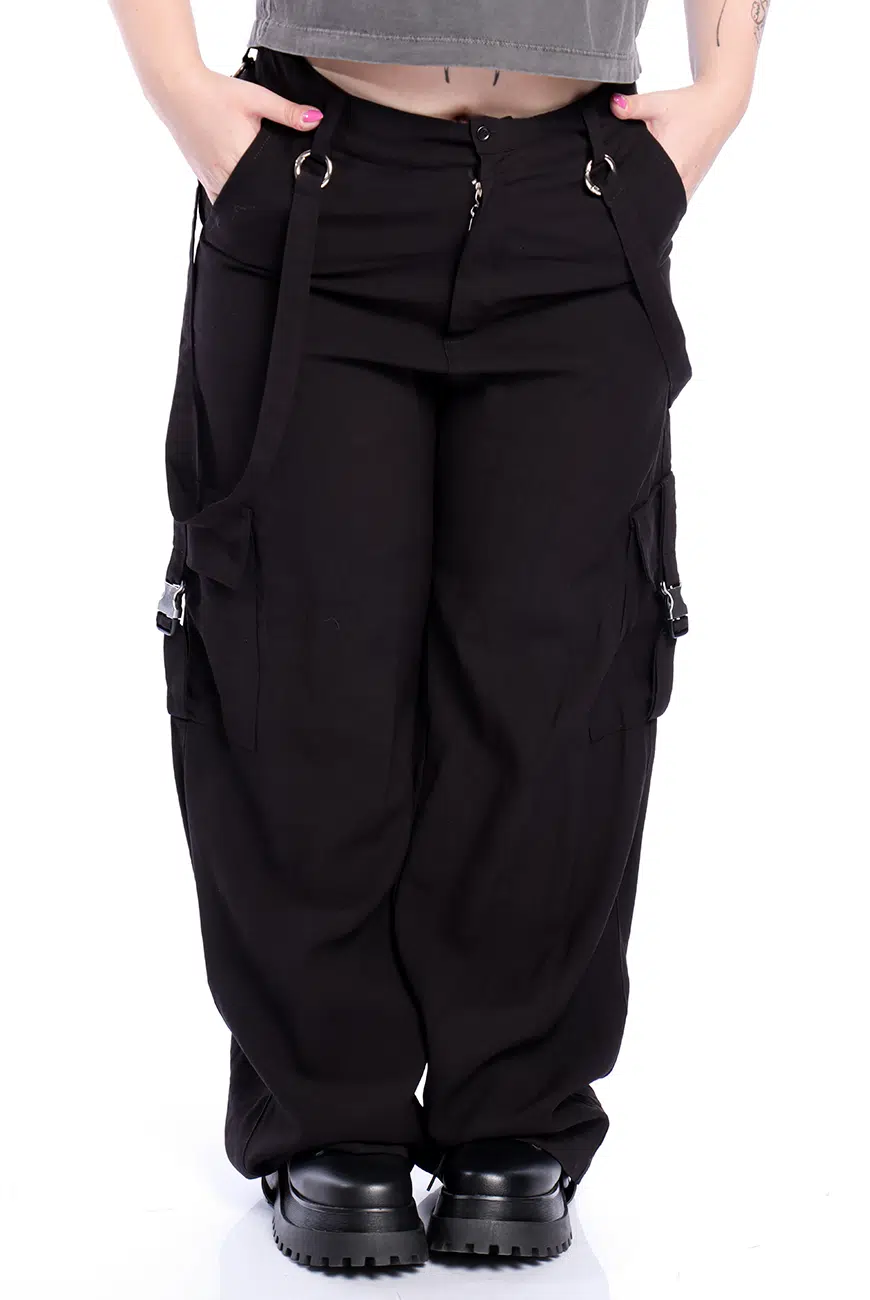 Calça Baggy Preta Obsidian - Imagem 1