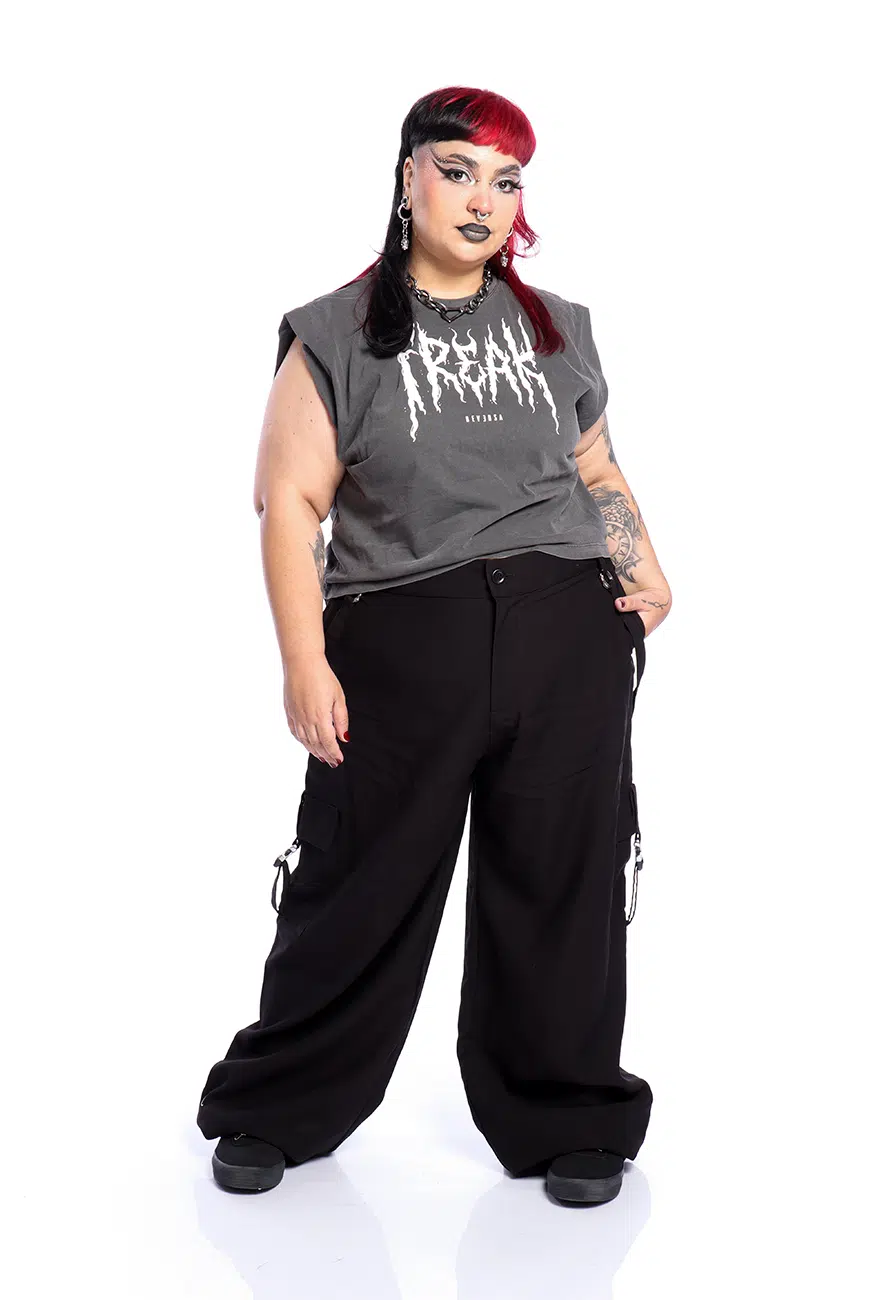 Calça Baggy Preta Obsidian - Imagem 6