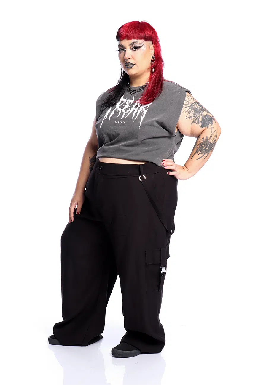 Calça Baggy Preta Obsidian - Imagem 7
