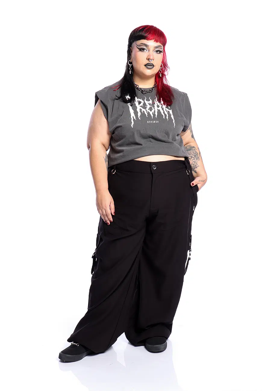 Calça Baggy Preta Obsidian - Imagem 9