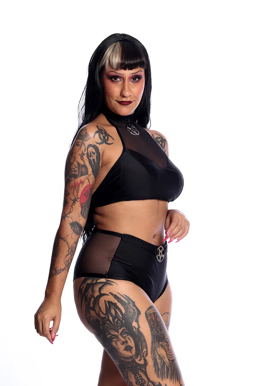 Calcinha Biquíni Cintura Alta Pentagrama Cult - Imagem 6