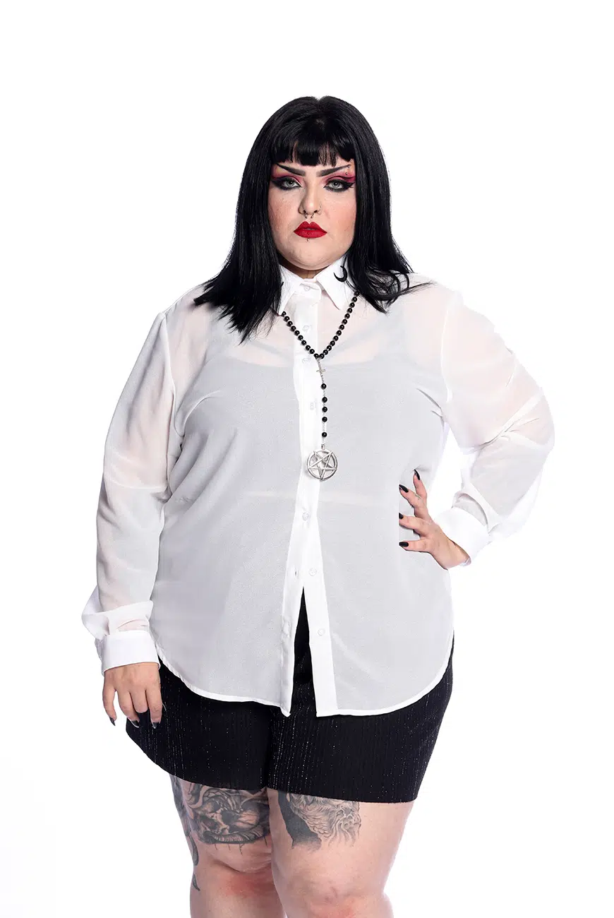 Camisa Manga Longa Black Moon Off White - Imagem 2