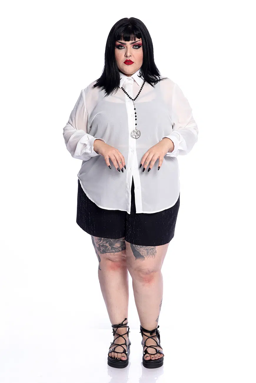 Camisa Manga Longa Black Moon Off White - Imagem 5