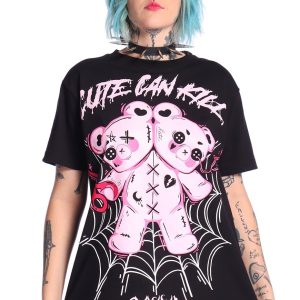 Camiseta Unissex Oversized Cute Can Kill
