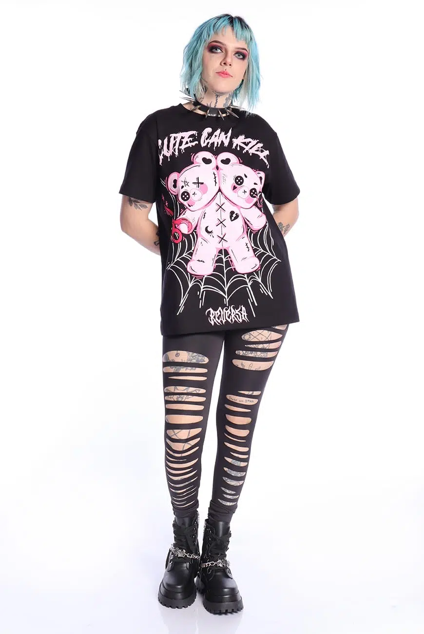Camiseta Unissex Oversized Cute Can Kill - Imagem 4
